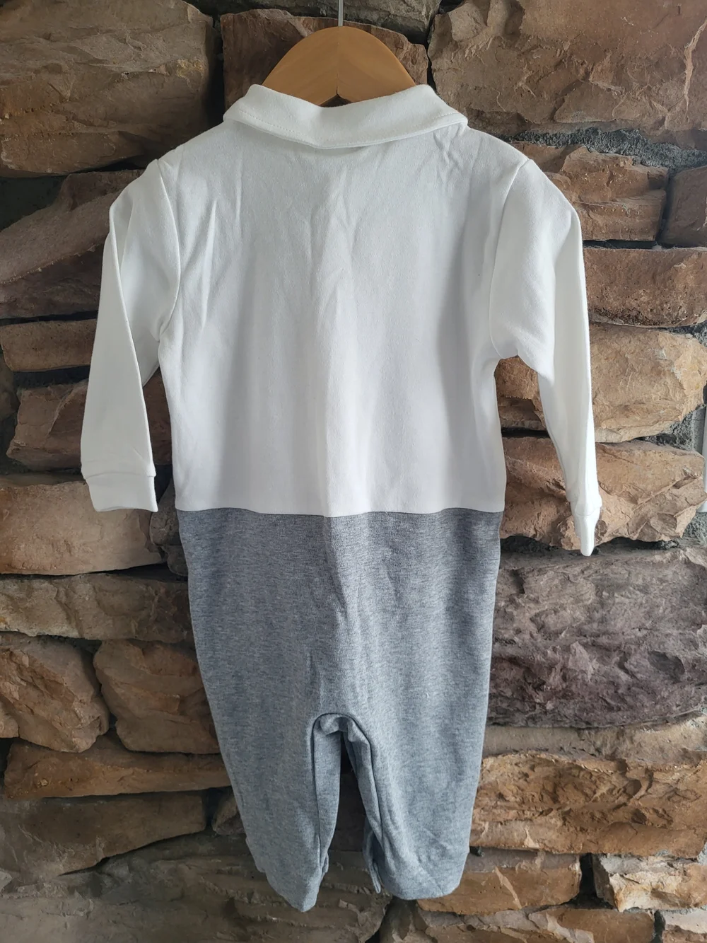 Baby Boy Dressy One Piece With Bow Tie NWT